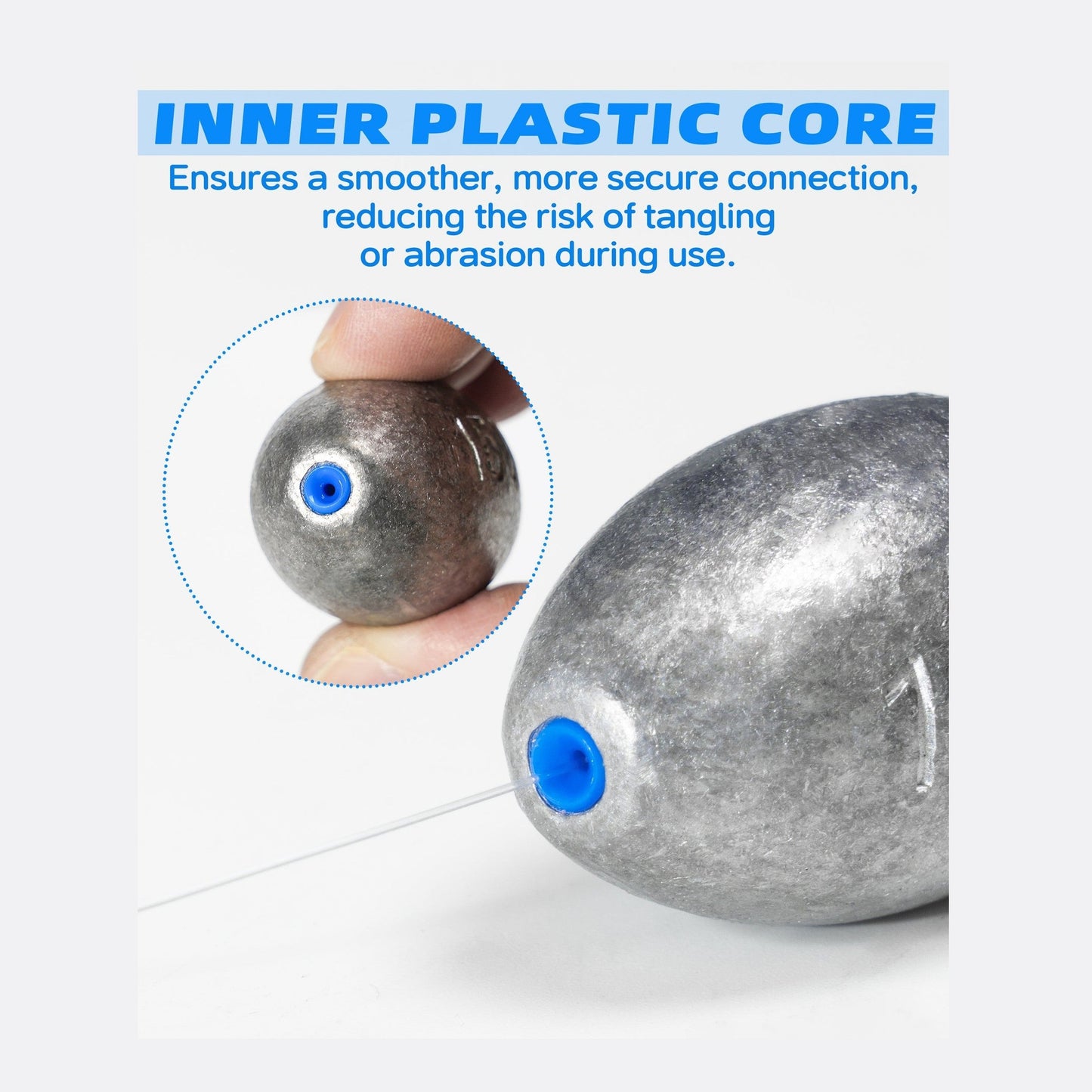 BLUE WING EGG SINKER PLASTIC CORE