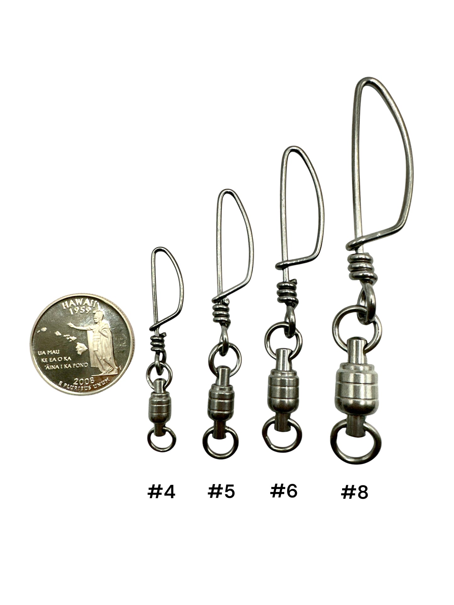 HANAPAA BALL BEARING SWIVEL W/FRENCH SNAP (2PACK)
