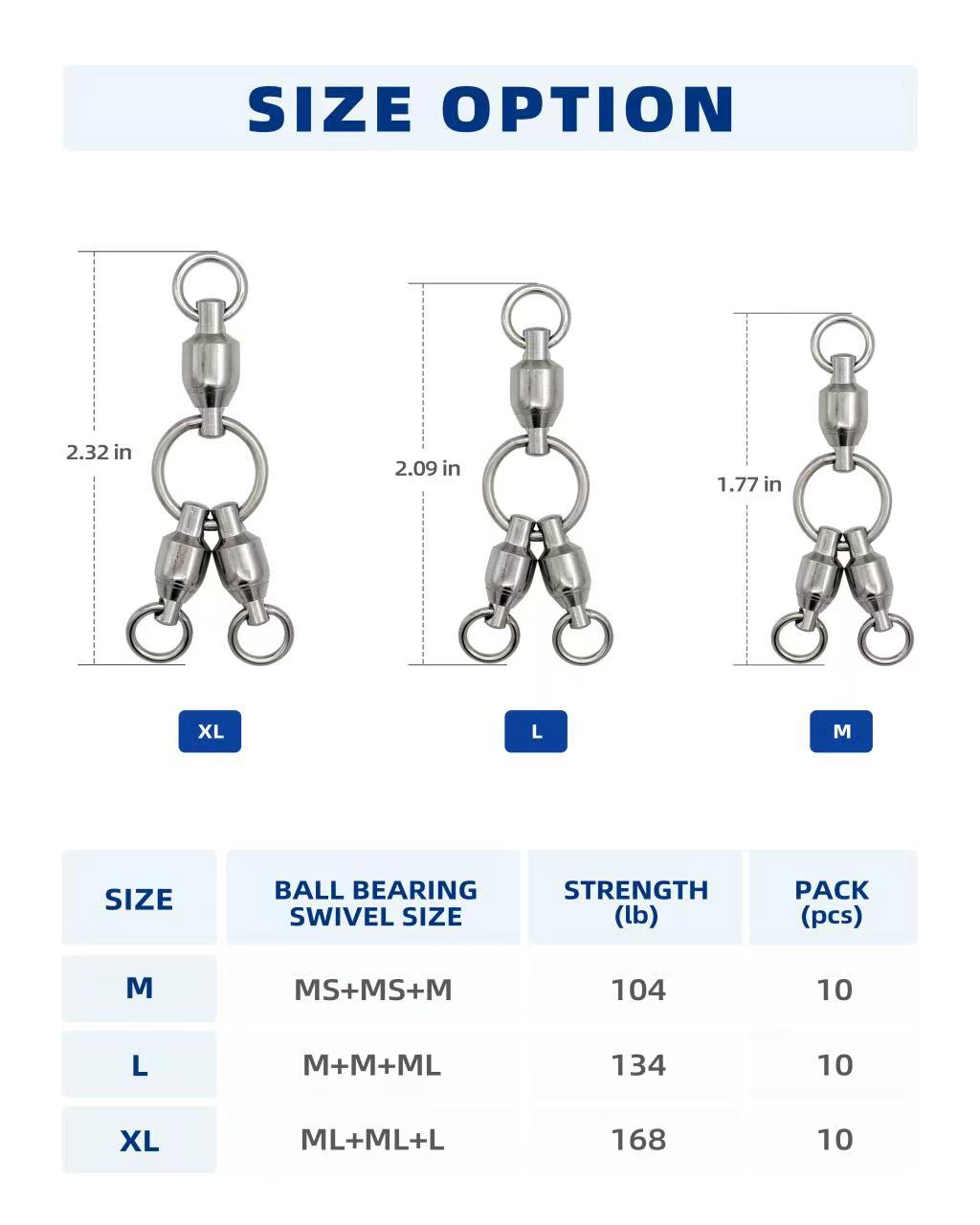 BLUE WING BALL BEARING 3-WAY SWIVEL