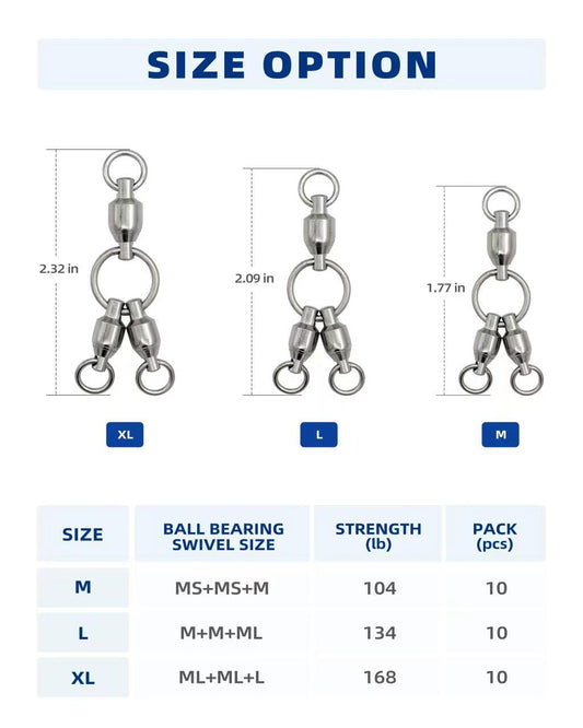 BLUE WING BALL BEARING 3-WAY SWIVEL