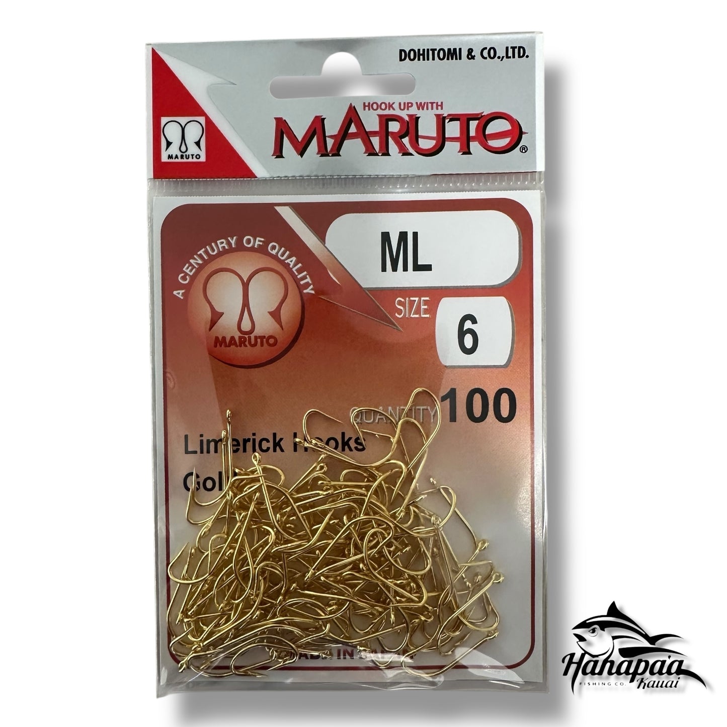 MARUTO LIMERICK GOLD HOOK 100 PACK