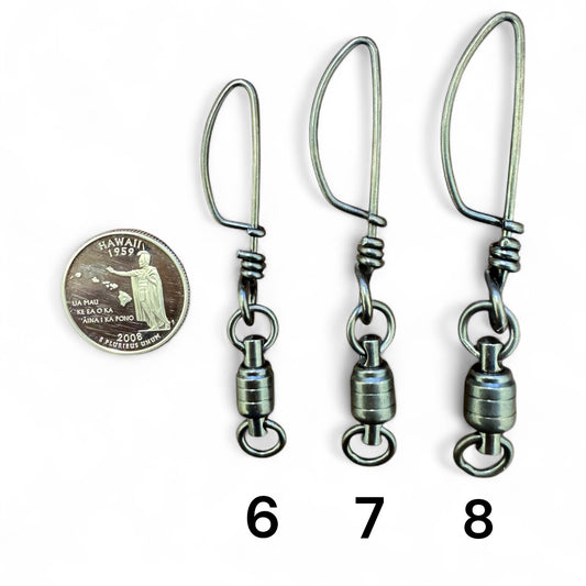 STAINLESS STEEL BALL BEARING SNAP SWIVEL