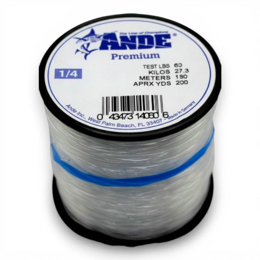 ande premium mono fishing line Monofilament (Clear, 60 -Pounds Test, 1/4# Spool) : Monofilament Line : Sports & Outdoors It is the same high level quality as their Tournament grade monofilament Ande Monster Yellow Monofilament Half